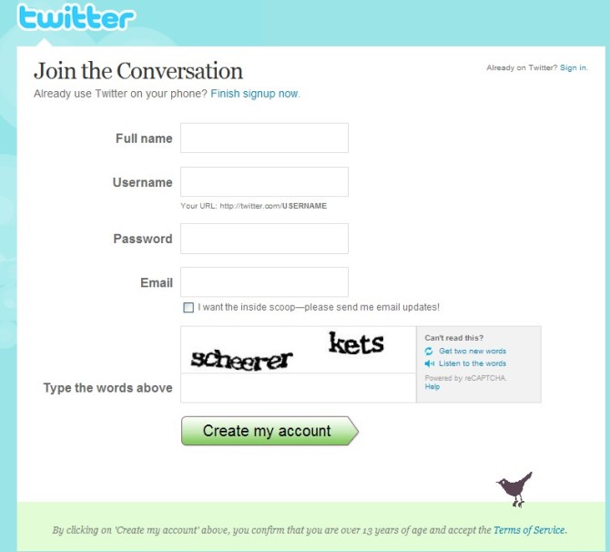 How to signup the twitter.com---怎样注册twitter帐号 - 堕落的鱼 - 堕落的鱼 How to signup the twitter.com---怎样注册twitter帐号 - 堕落的鱼 - 堕落的鱼