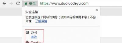 Chrome浏览器查看SSL证书信息